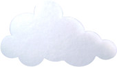 Wattewolke weiss 100x60cm schwer entflammbar