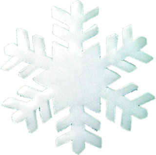 Schneekristall weiss Watte Ø 41cm schwer entflammbar ca. 20mm dick