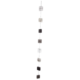 Päckchenkette schwarz-weiss 150cm, 8-tlg., 7 x 7 x 3cm