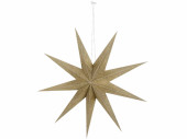 Falt-Stern 9 Zacken gold Karton, Ø 48cm, 12cm dick
