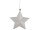 Stern Alpha silber Ø 15cm Glitter, Karton, 3,5cm dick