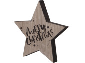 Stern Wooden Deco taupe-schw Ø 20cm, 2,5cm dick,...