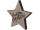 Stern Wooden Deco taupe-schw Ø 20cm, 2,5cm dick, mit Text Merry Christmas, Holz