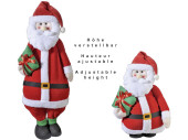 Nikolaus Teleskopbeine rot-weiss, mit Geschenk 65 - 100cm...