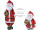 Nikolaus Teleskopbeine rot-weiss, mit Geschenk 65 - 100cm hoch