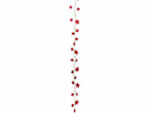LED-Girlande Holzsterne rot L 170cm, 10 LEDs warmweiss