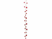 LED-Girlande Holzsterne rot L 170cm, 15 LEDs warmweiss