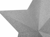 Stern Alpha silber Ø 34cm Glitter, Karton, 6,5cm dick