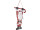 Nikolaus Winterland hängend an Zuckerstange, Watte/Filz B 36cm x H50 cm, 4cm dick