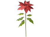 Poinsettia XL rot uni mit Glitter, H 120cm, Ø 50cm