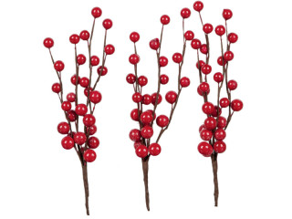 Beerenpick 3 Stück 25cm rot/braun