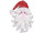 Nikolausköpfe Winterland 6 Stück Watte/Filz, Schnee/Glitter H 12cm, B 9 x T 2,5cm