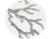 Korallengirlande silber 180cm lang mit Glitter