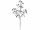 Paillettenzweig silber-schw. 90cm