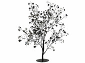 Paillettenbaum silber-schw. H 90cm, Ø 80cm