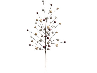 Perlenzweig Deluxe H 80cm gold-kupfer