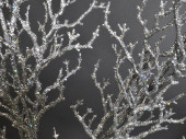 Korallenzweig 3-fach silber 60 x 140cm, mit Glitter