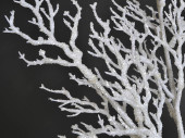 Korallenzweig 3-fach weiss 60 x 140cm, mit Glitter