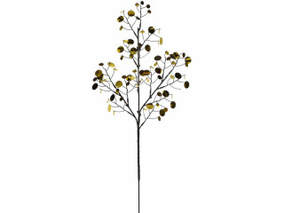 Paillettenzweig gold-schwarz 90cm