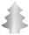 Tanne 2D Edelstahl H 45cm B 37cm, silber, mit Loch Edelstahl 1,5mm Feinschliff