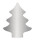 Tanne 2D Edelstahl H 30cm B 24,5cm, silber, mit Loch Edelstahl 1,5mm Feinschliff