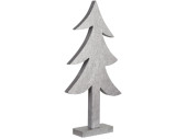 Tanne a.Platte Wooden silber 22 x H 41.5cm, 2cm dick Holz/Kunstleder