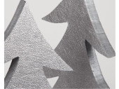 Tanne a.Platte Wooden silber 22 x H 41.5cm, 2cm dick Holz/Kunstleder