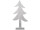 Tanne a.Platte Wooden silber 22 x H 41.5cm, 2cm dick Holz/Kunstleder