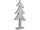 Tanne a.Platte Wooden silber 22 x H 41.5cm, 2cm dick Holz/Kunstleder