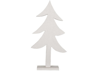 Tanne a.Platte Wooden weiss 28 x H 52.5cm, 2cm dick Holz/Kunstleder, beglimmert