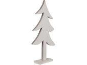 Tanne a.Platte Wooden weiss 28 x H 52.5cm, 2cm dick Holz/Kunstleder, beglimmert