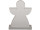 Engel Wooden weiss-Glimmer 18.5 x H 24cm, 2cm dick Holz/Kunstleder