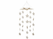 Sternenhänger ShinyWire gold H 100cm, Ø 42cm, mit 5 Ketten