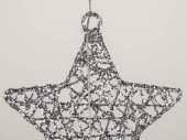 Sternenhänger ShinyWire silber H 100cm, Ø 42cm, mit 5 Ketten