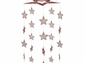 Sternenhänger ShinyWire rot H 100cm, Ø 42cm, mit5 Ketten