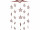 Sternenhänger ShinyWire rot H 100cm, Ø 42cm, mit 5 Ketten