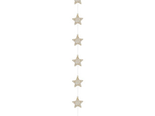 Sternenkette ShinyWire gold L 180cm, 9-tlg. Ø 10cm