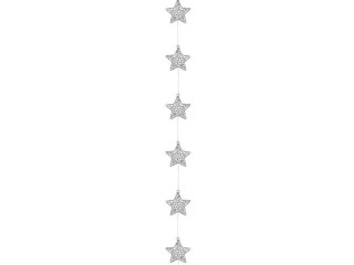 Sternenkette ShinyWire silbe L 180cm, 9-tlg. Ø 10cm