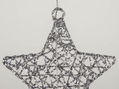 Sternenkette ShinyWire silber L 180cm, 9-tlg. Ø 10cm