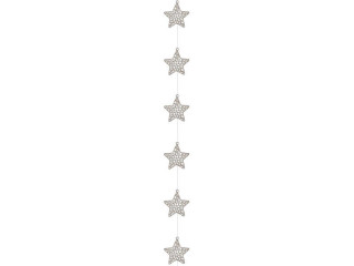 Sternenkette ShinyWire champagner L 180cm, 9-tlg. Ø 10cm