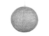 Kugel ShinyWire silber 25cm 2-tlg., zum Öffnen