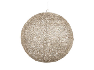 Kugel ShinyWire champagner 25cm 2-tlg., zum Öffnen