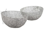Kugel ShinyWire silber 45cm 2-tlg., zum Öffnen