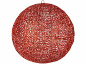 Kugel ShinyWire rot 45cm 2-tlg., zum Öffnen
