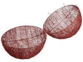 Kugel ShinyWire rot 45cm 2-tlg., zum Öffnen