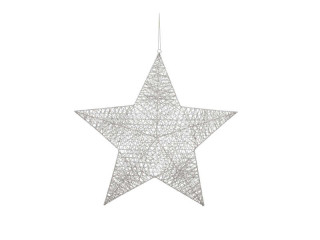 Stern voll ShinyWire silber Ø 30 cm