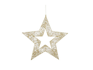 Stern Kontur ShinyWire gold Ø 30 cm