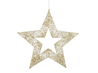 Stern Kontur ShinyWire gold Ø 60 cm