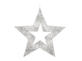 Stern Kontur ShinyWire silber Ø 60 cm