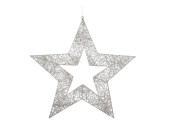 Stern Kontur ShinyWire silber Ø 60 cm
